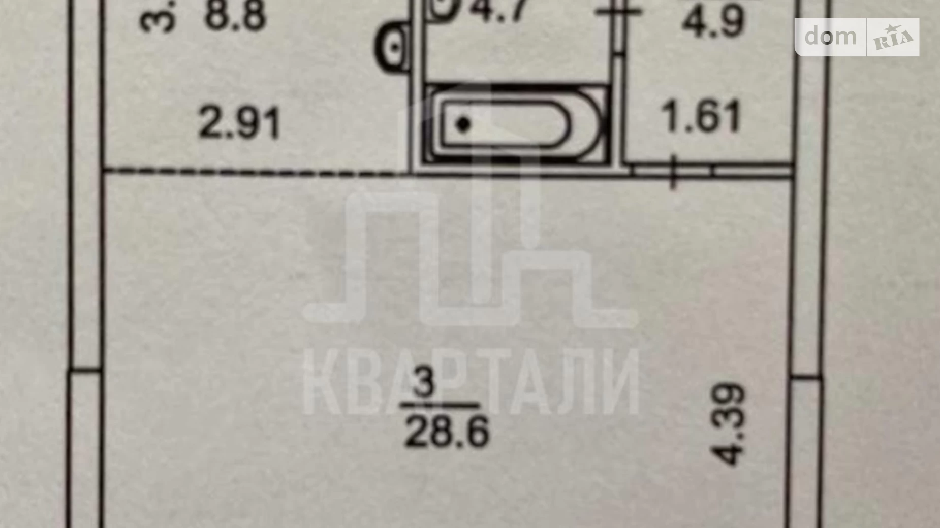 Продается 1-комнатная квартира 48.4 кв. м в Киеве, просп. Оболонский, 1