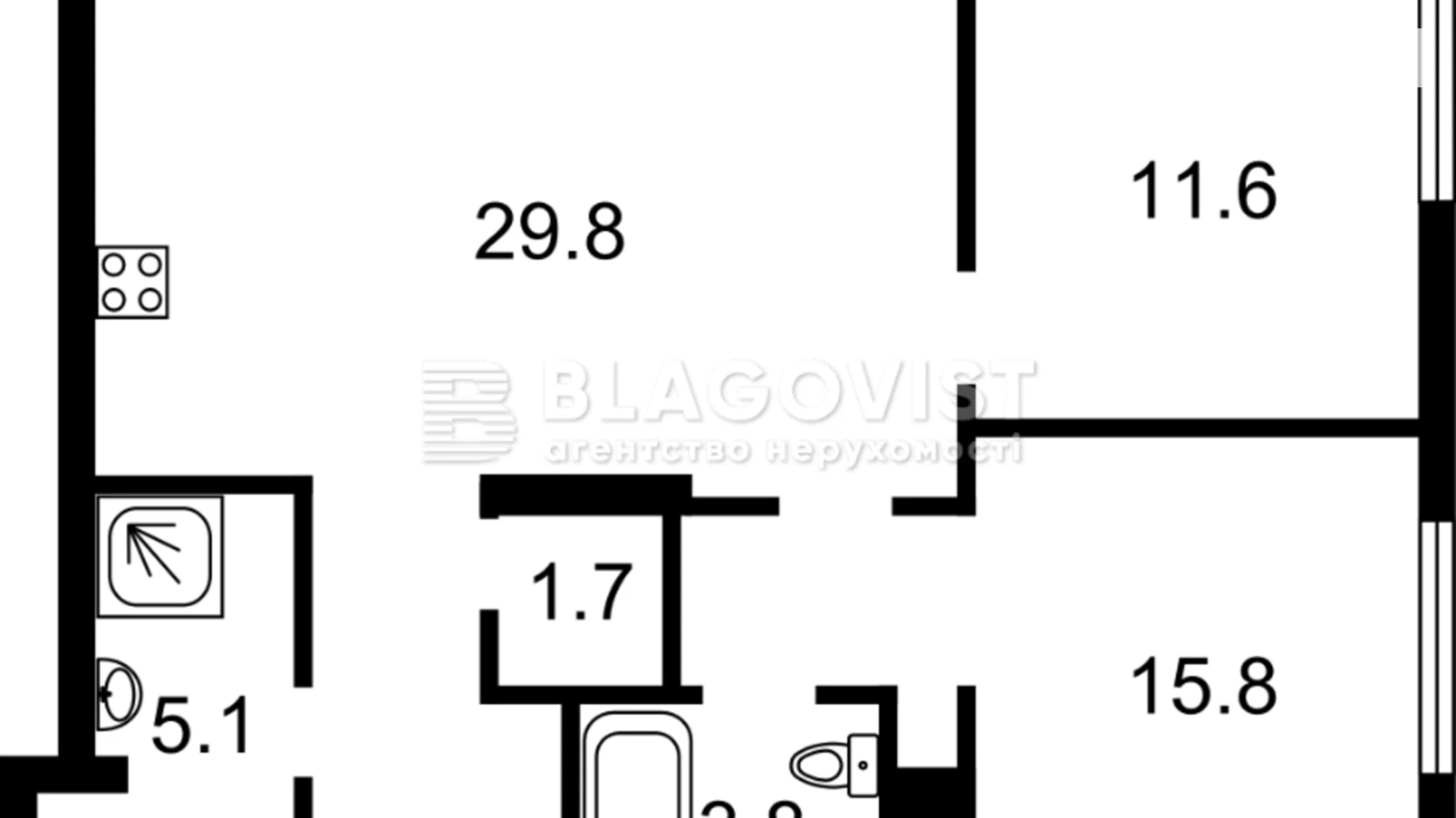 Продается 2-комнатная квартира 68 кв. м в Киеве, ул. Маккейна Джона, 7