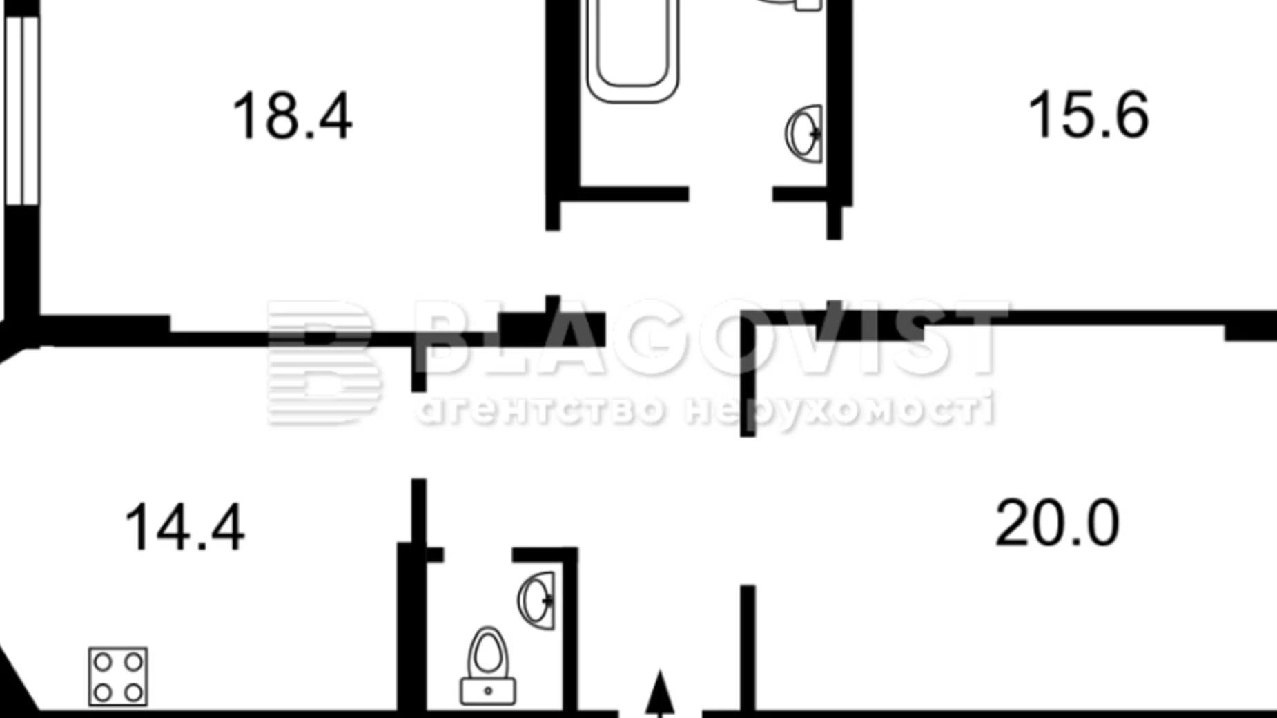 Продается 3-комнатная квартира 95 кв. м в Киеве, просп. Науки, 62А