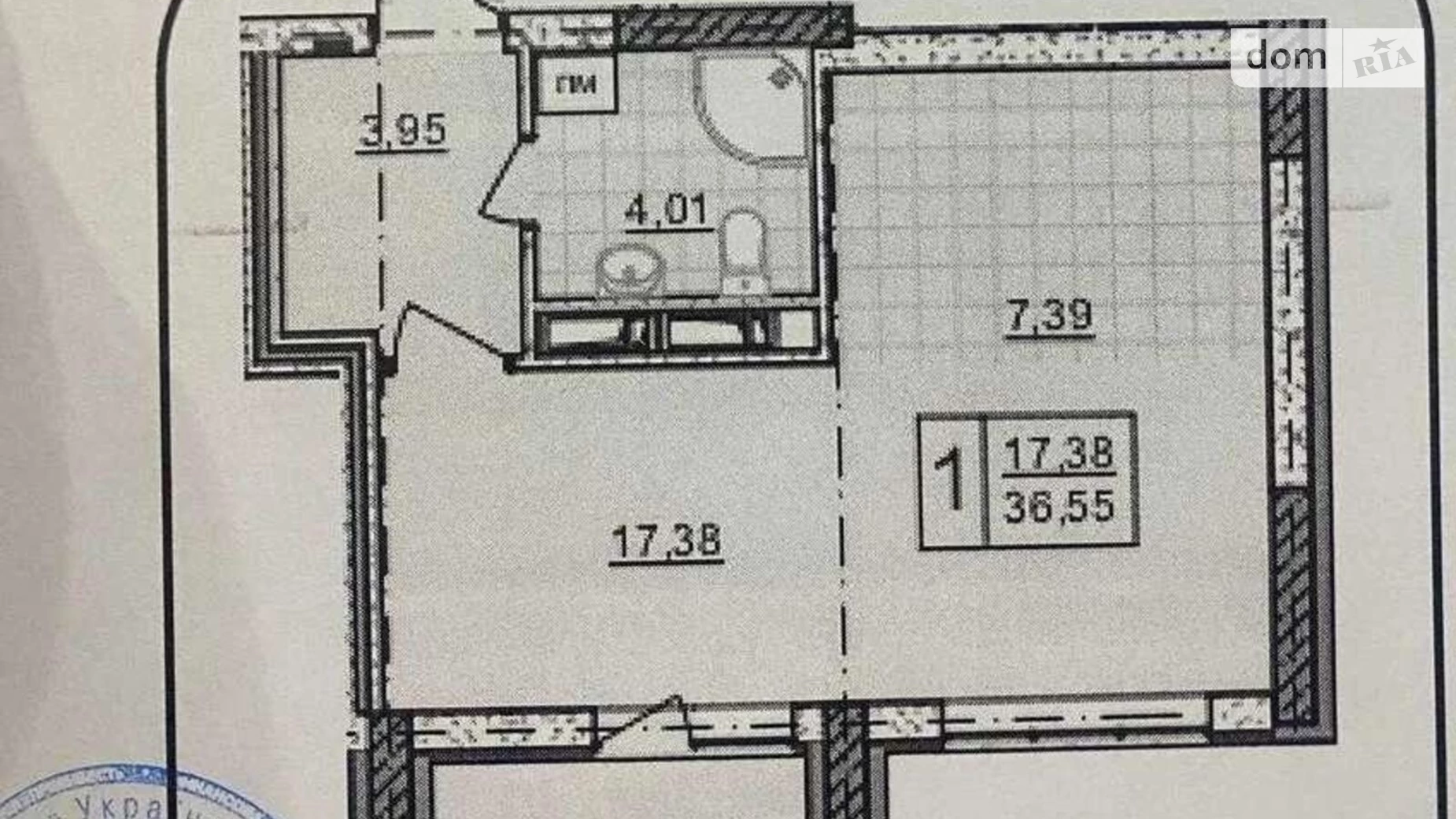 Продается 1-комнатная квартира 36 кв. м в Киеве, ул. Тираспольская, 43