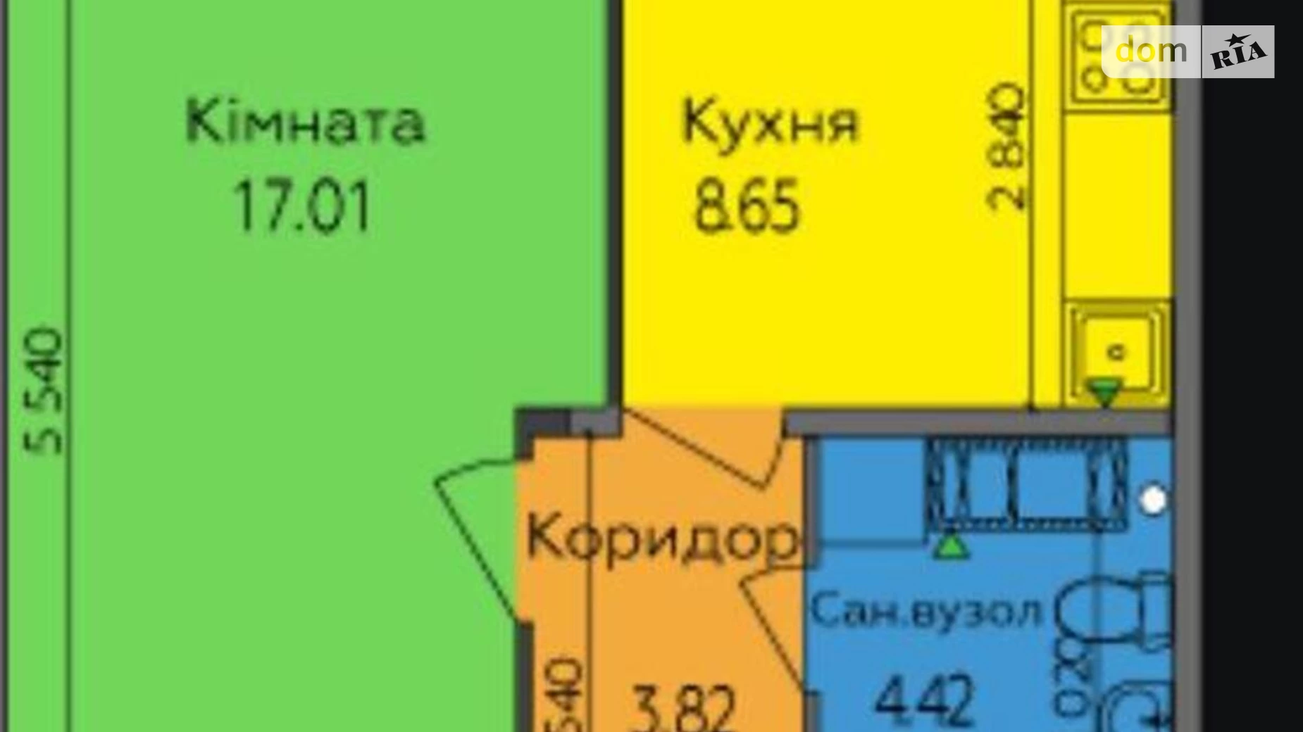 Продається 1-кімнатна квартира 36 кв. м у Києві, вул. Берковецька, 6