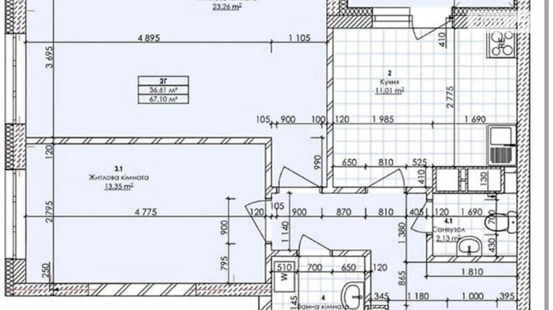 Продается 2-комнатная квартира 67 кв. м в Киеве, ул. Николая Гулака, 4 - фото 3