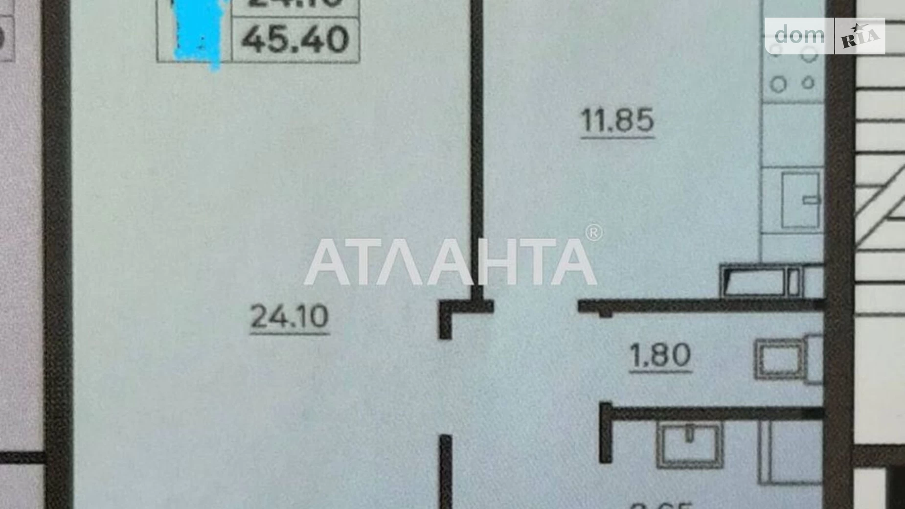 Продается 1-комнатная квартира 45.4 кв. м в Одессе, ул. Марсельская