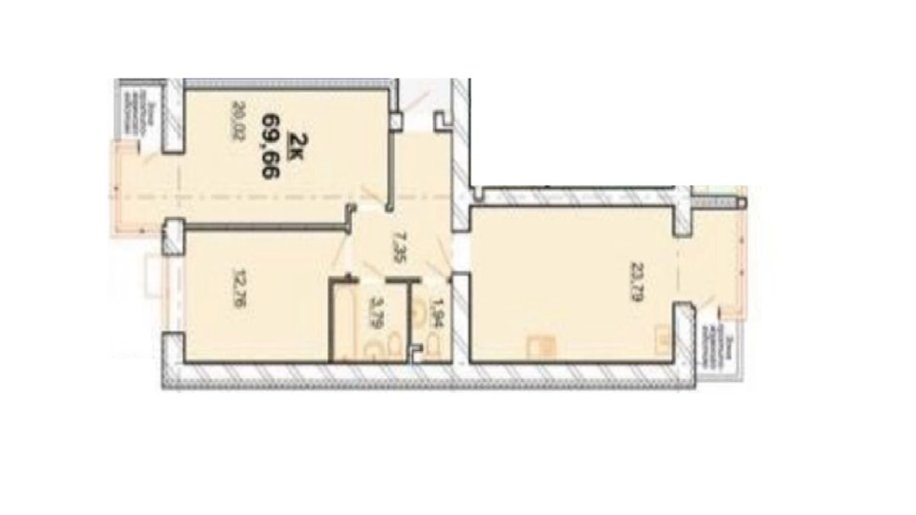 Продается 2-комнатная квартира 73 кв. м в Виннице, ул. Васильковая, 4В - фото 2