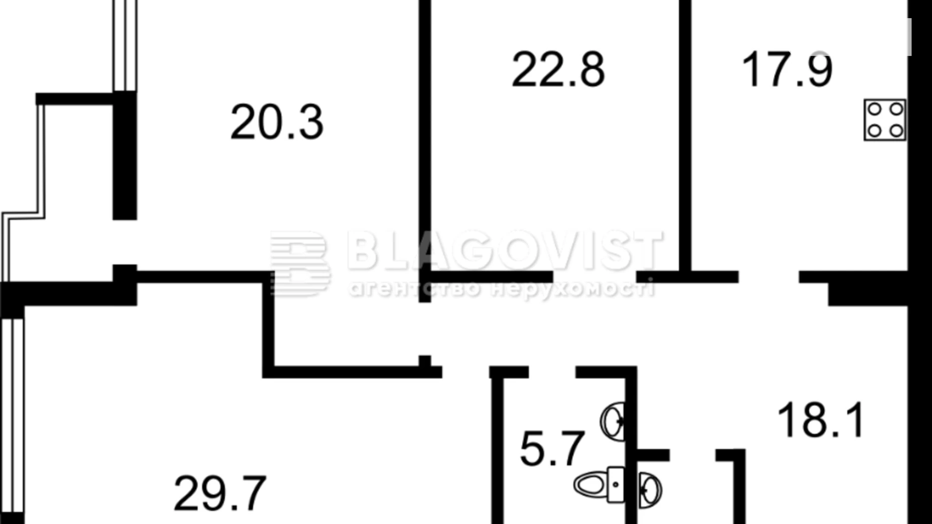 Продается 3-комнатная квартира 118 кв. м в Киеве, ул. Белорусская, 3 - фото 5