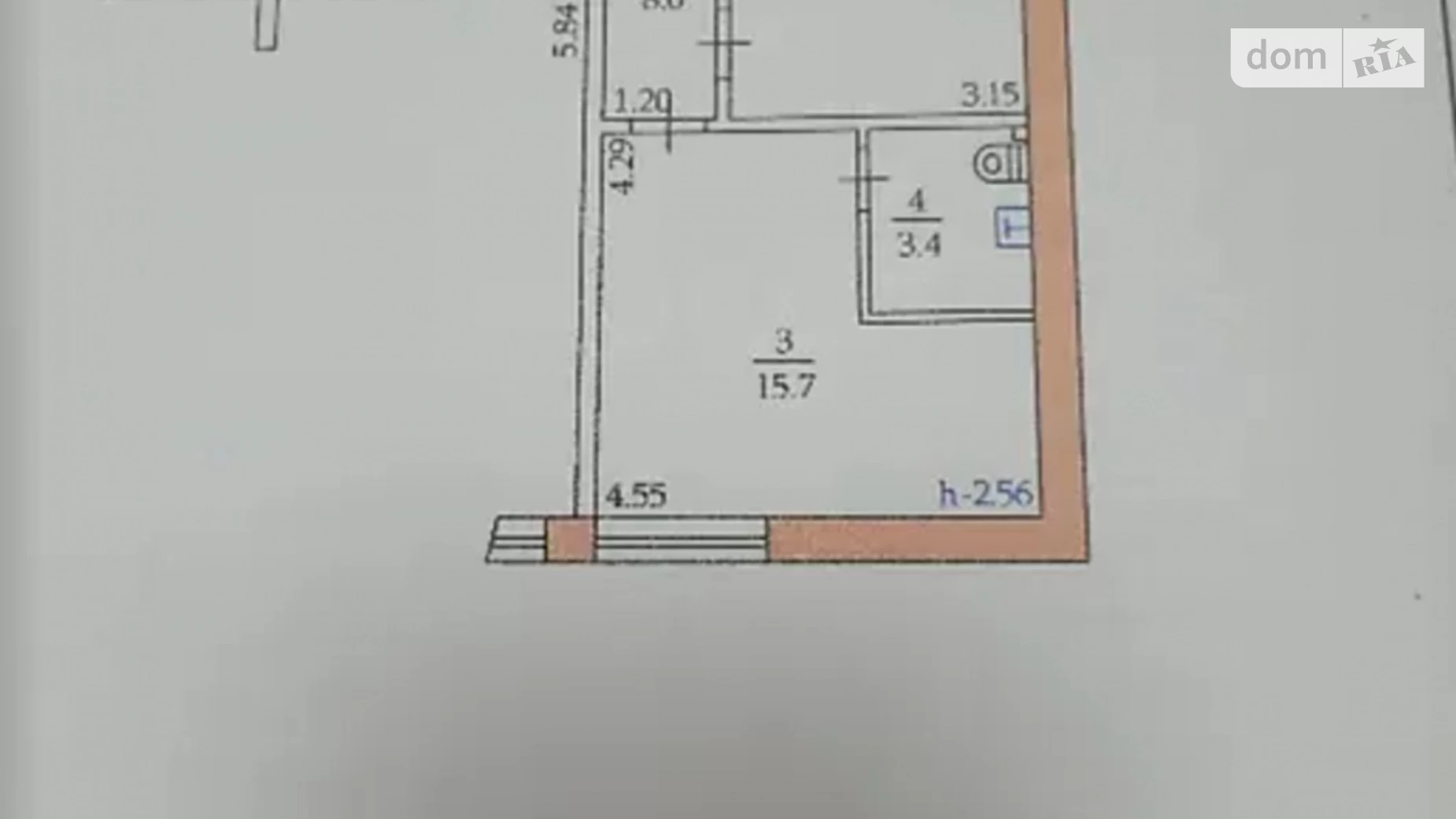 2-комнатная квартира 36 кв. м в Тернополе, ул. Бродовская