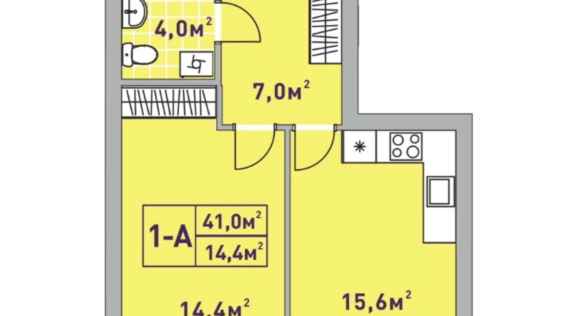 Продается 1-комнатная квартира 41 кв. м в Ирпене, ул. Университетская - фото 2