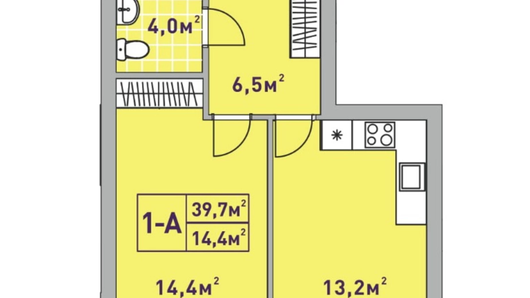 Продается 1-комнатная квартира 39.7 кв. м в Ирпене, ул. Университетская - фото 2