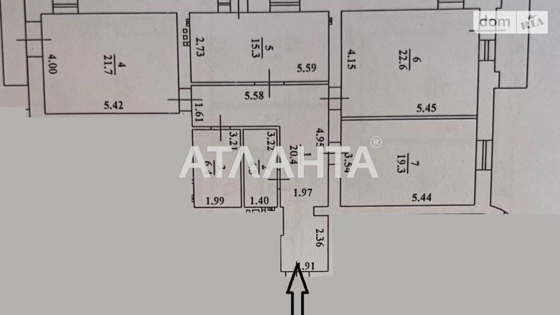 Продається 3-кімнатна квартира 110.21 кв. м у Одесі, вул. Бориса Літвака