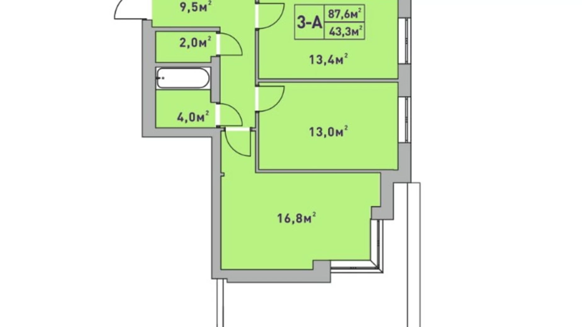 Продается 3-комнатная квартира 87 кв. м в Ирпене, ул. Университетская - фото 4