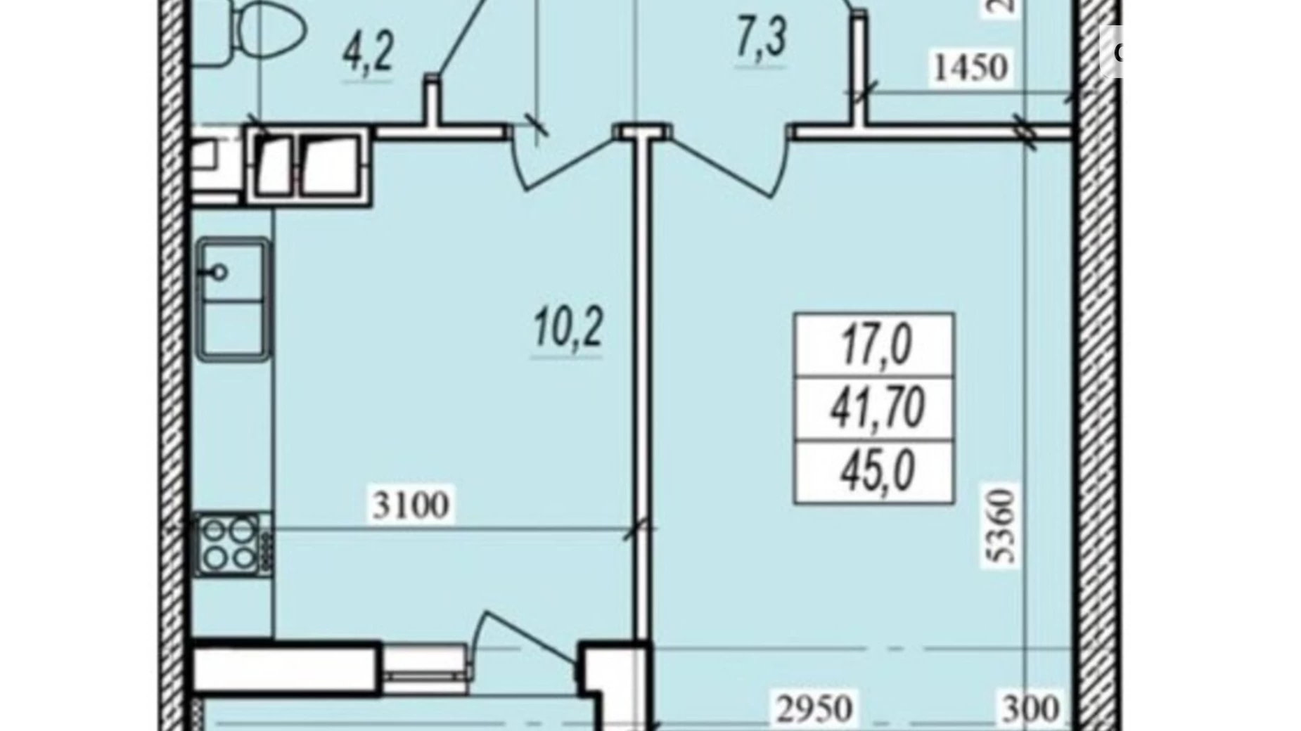 Продається 1-кімнатна квартира 45 кв. м у Одесі, вул. Прохоровська, 40