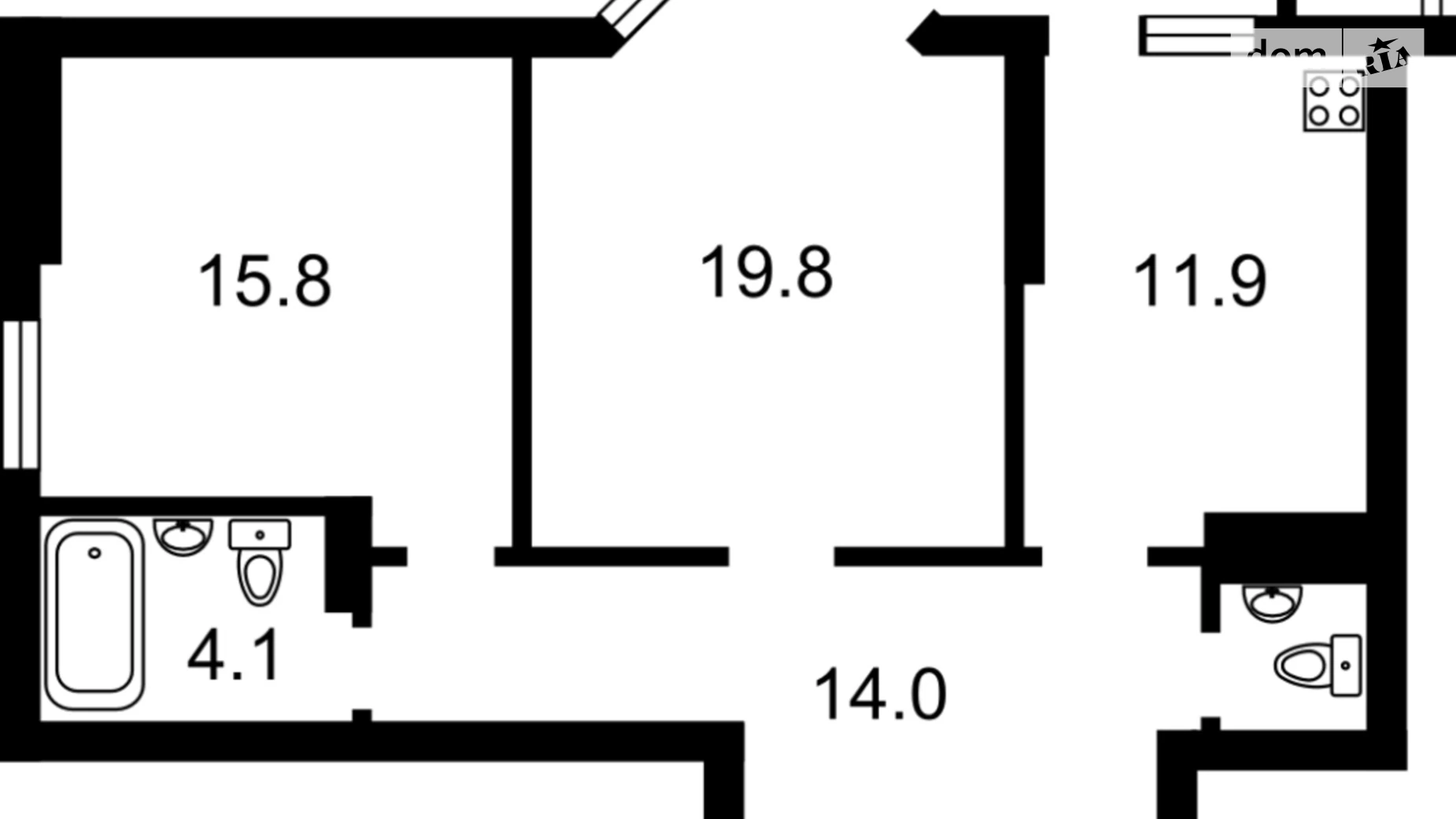 Продается 2-комнатная квартира 71.1 кв. м в Киеве, ул. Здолбуновская, 9Б - фото 2