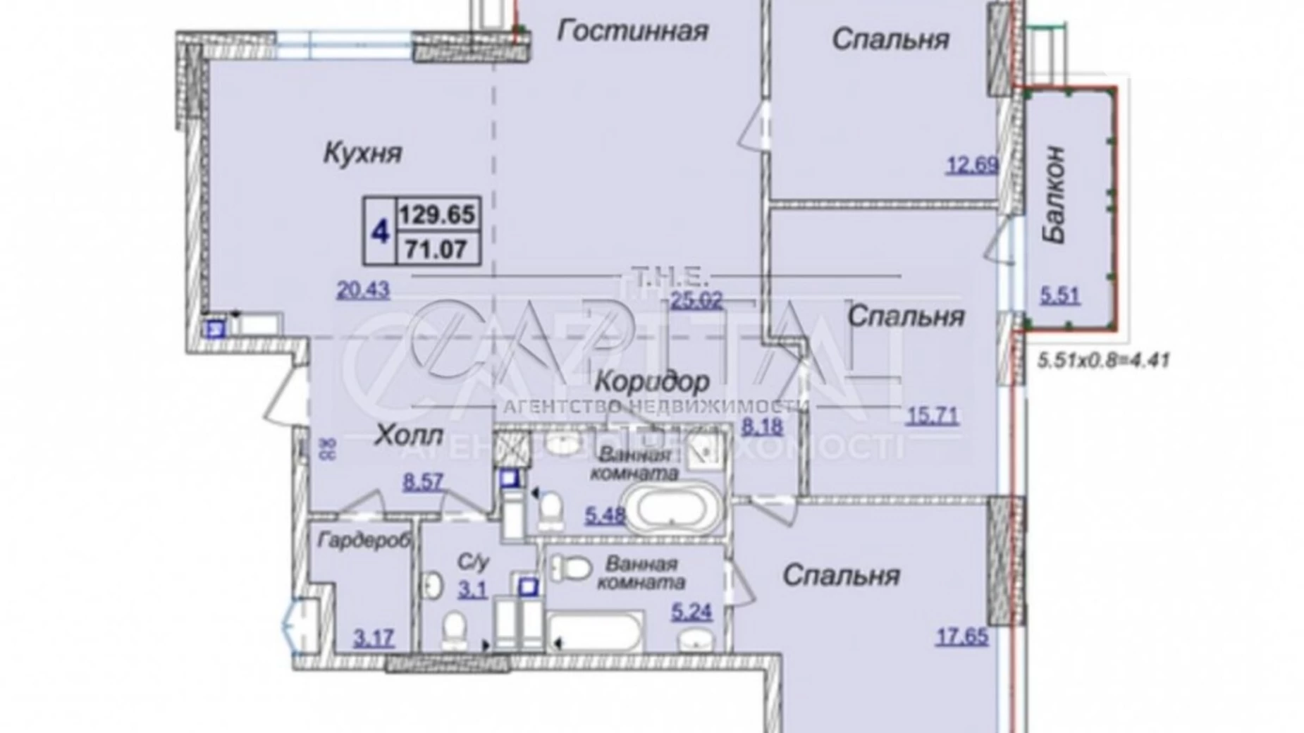 Продається 4-кімнатна квартира 130 кв. м у Києві, вул. Андрія Верхогляда(Драгомирова), 19А - фото 2