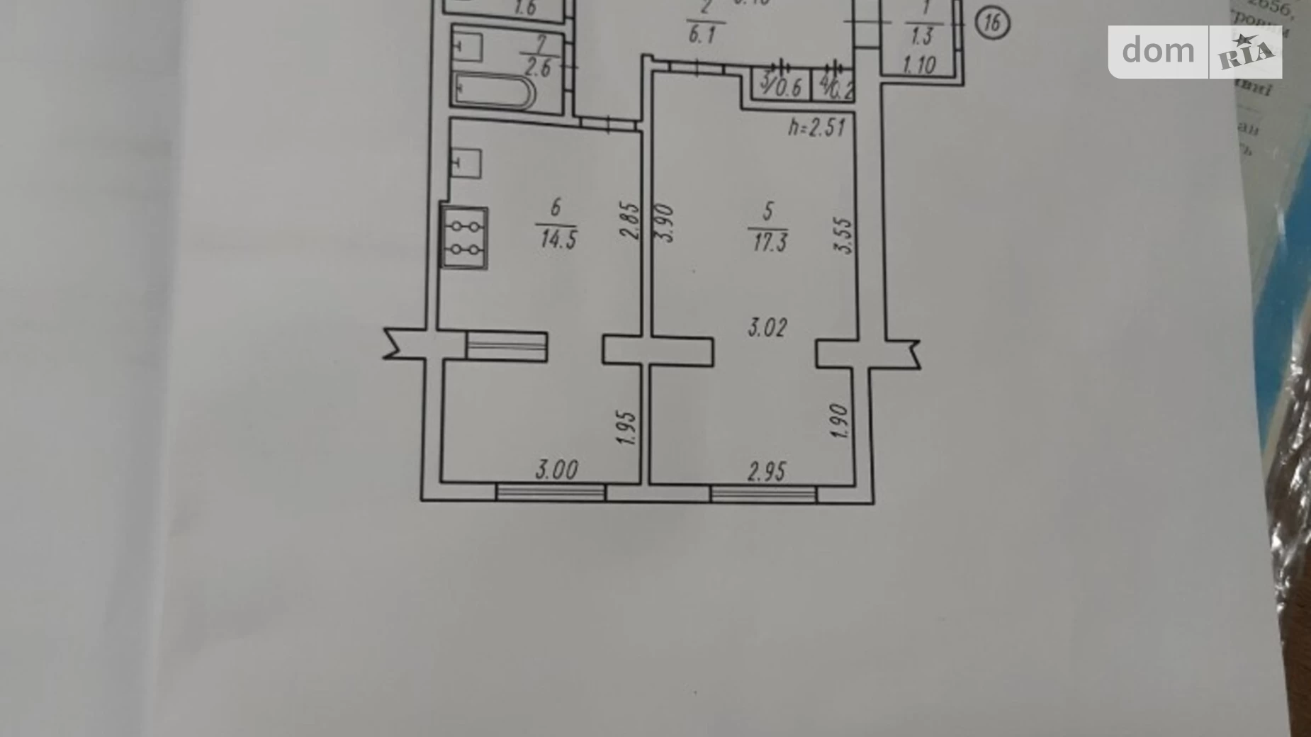 Продається 1-кімнатна квартира 44 кв. м у Хмельницькому, вул. Героя України Дмитра Васильєва(Попова)