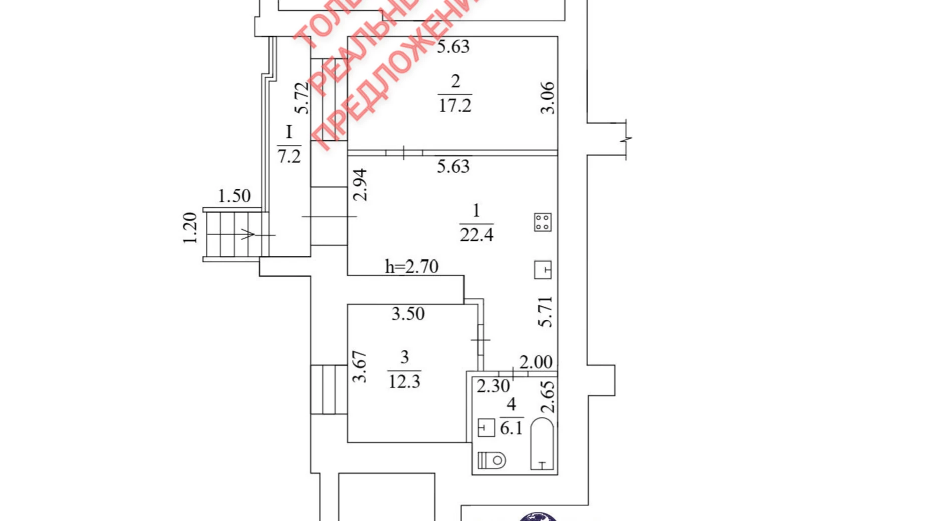 Продается 3-комнатная квартира 65 кв. м в Днепре, ул. Грушевского Михаила, 85 - фото 3