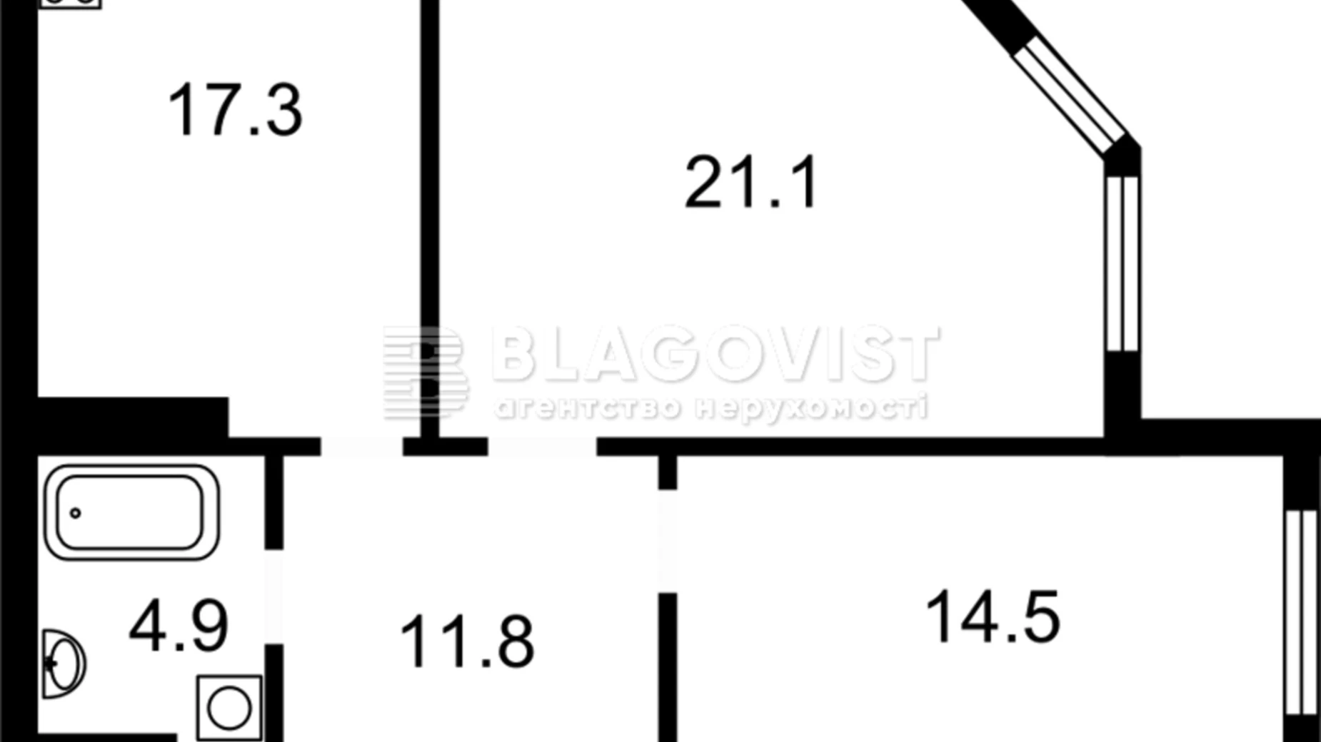 Продается 2-комнатная квартира 75 кв. м в Киеве, ул. Генерала Алмазова, 18/7 - фото 2