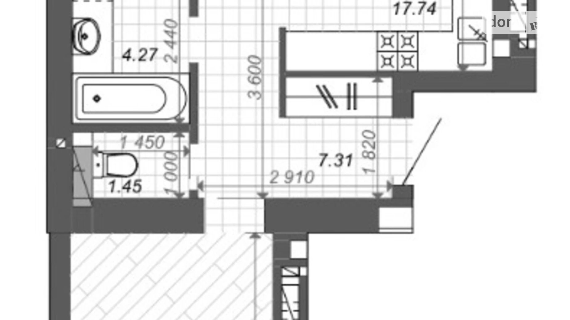 Продается 2-комнатная квартира 63 кв. м в Ирпене, ул. Павленко, 56