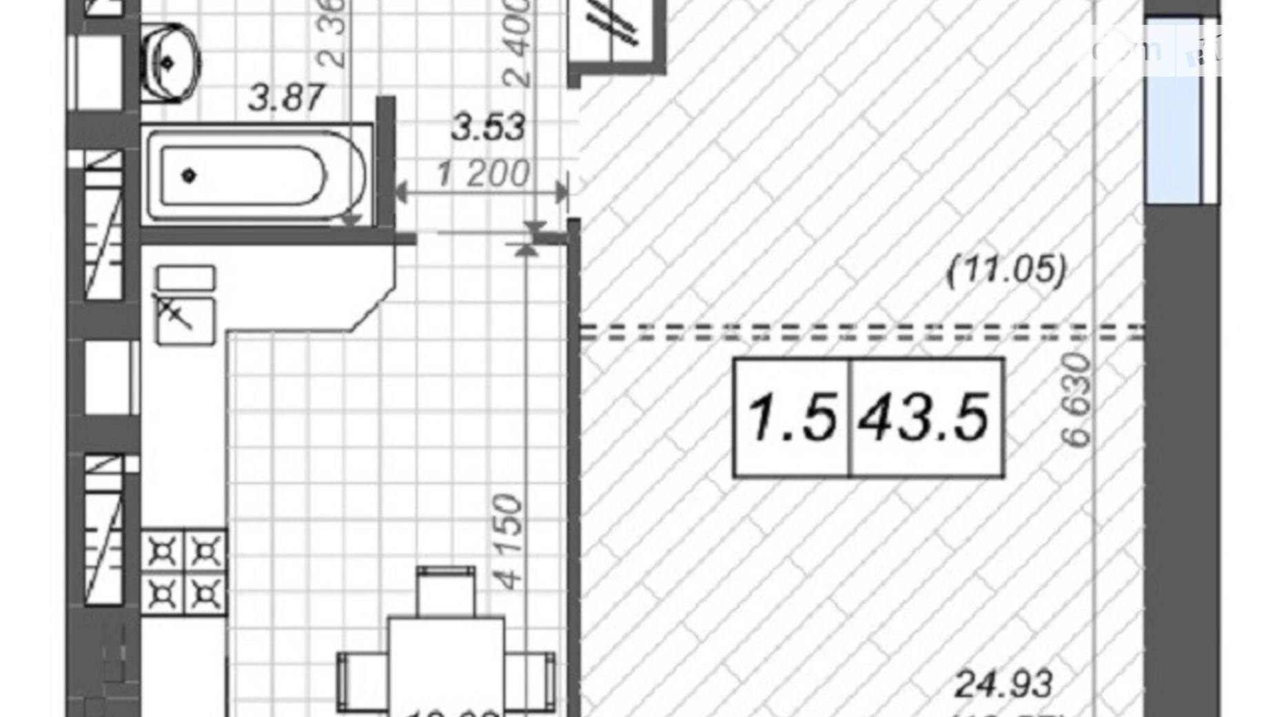 Продається 2-кімнатна квартира 45.5 кв. м у Ірпені, вул. Павленка, 56