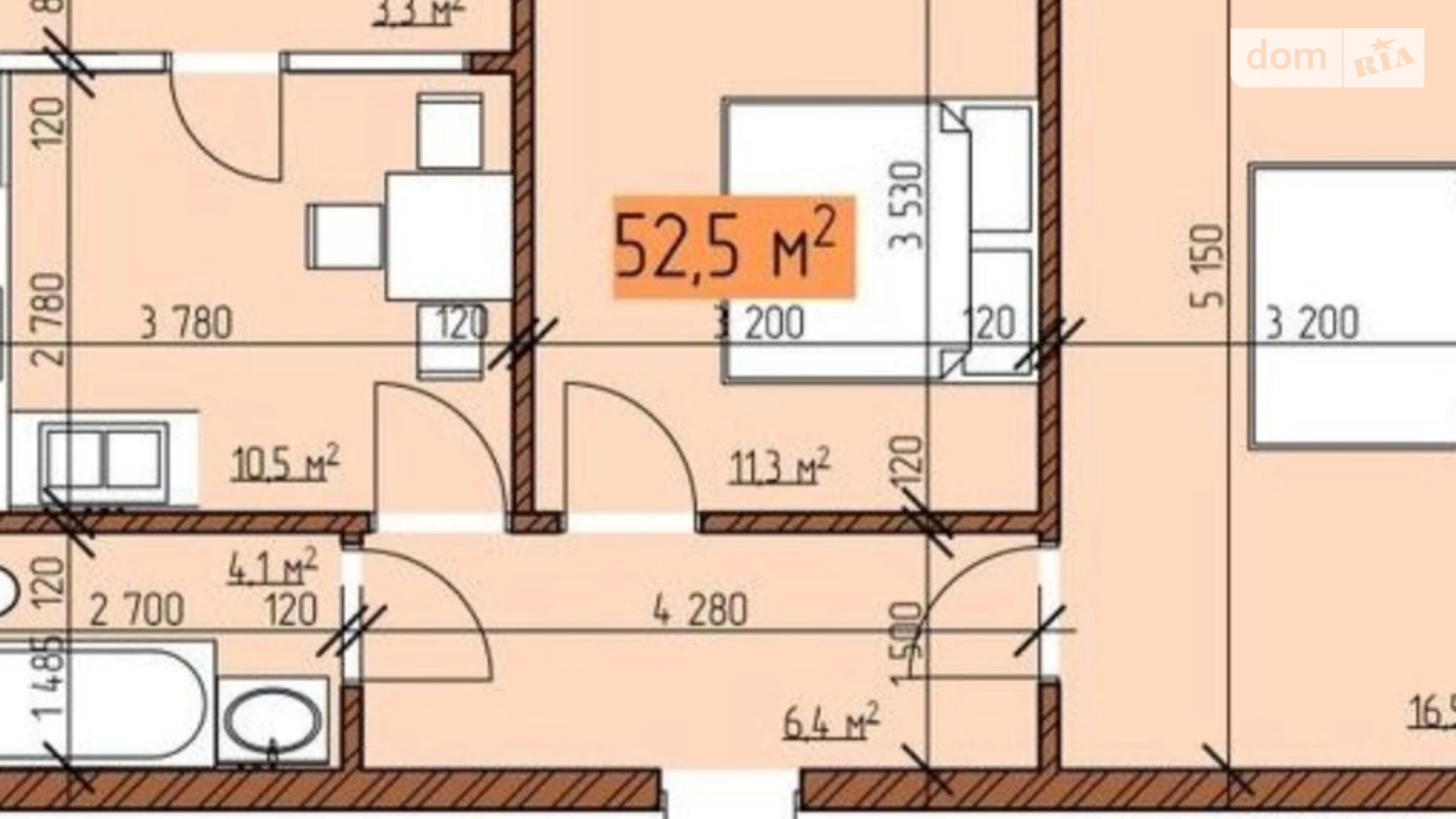 Продается 2-комнатная квартира 52 кв. м в Виннице, ул. Родниковая