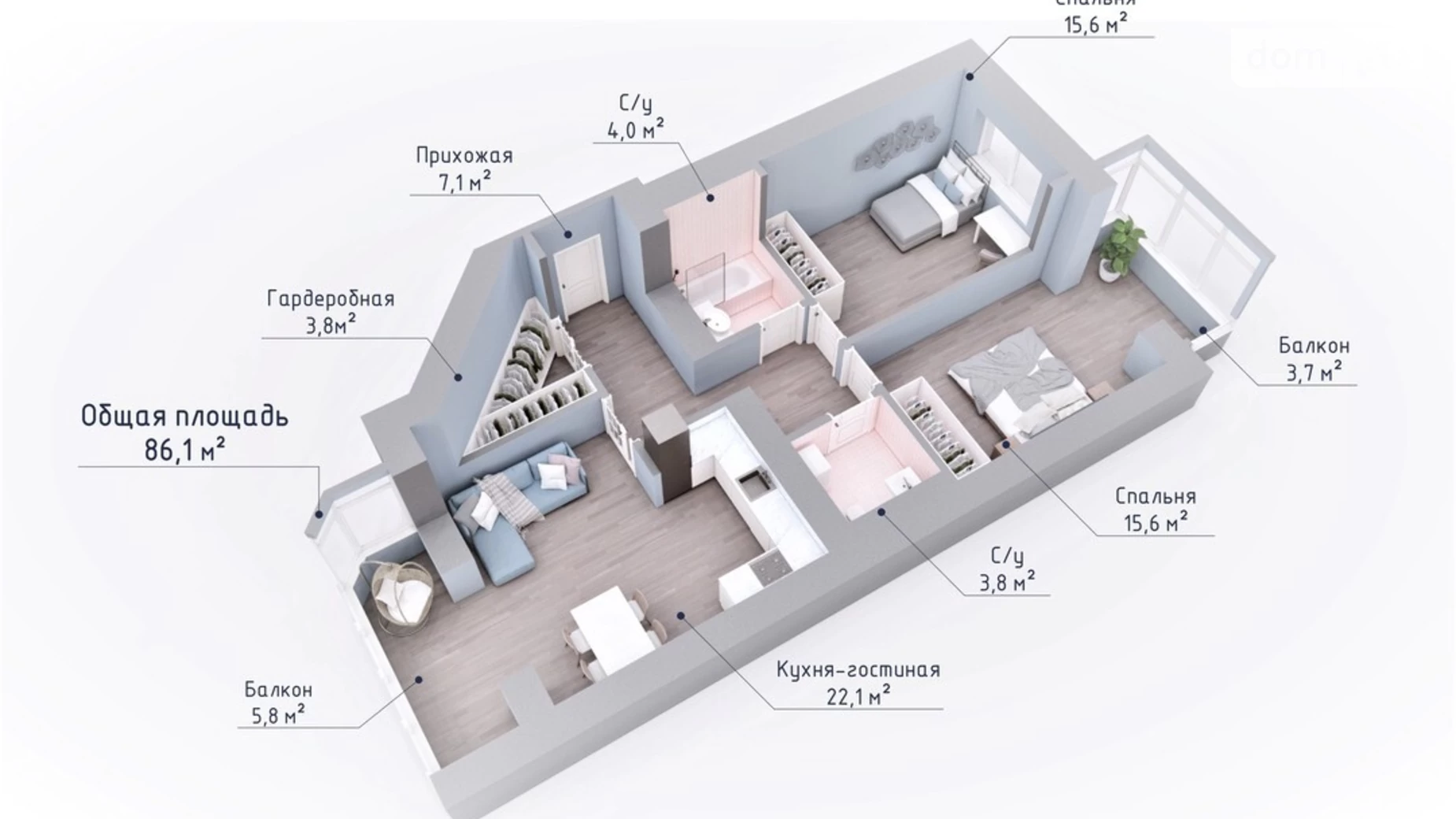 Продается 2-комнатная квартира 86.1 кв. м в Николаеве, ул. Курортная - фото 2