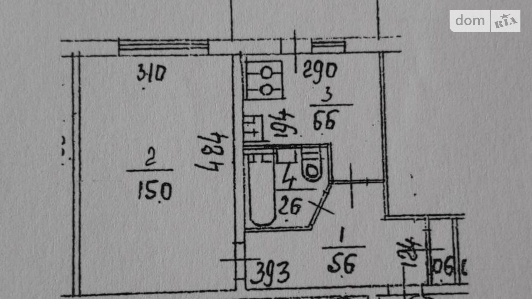 Продается 1-комнатная квартира 32 кв. м в Киеве, ул. Чернобыльская, 9