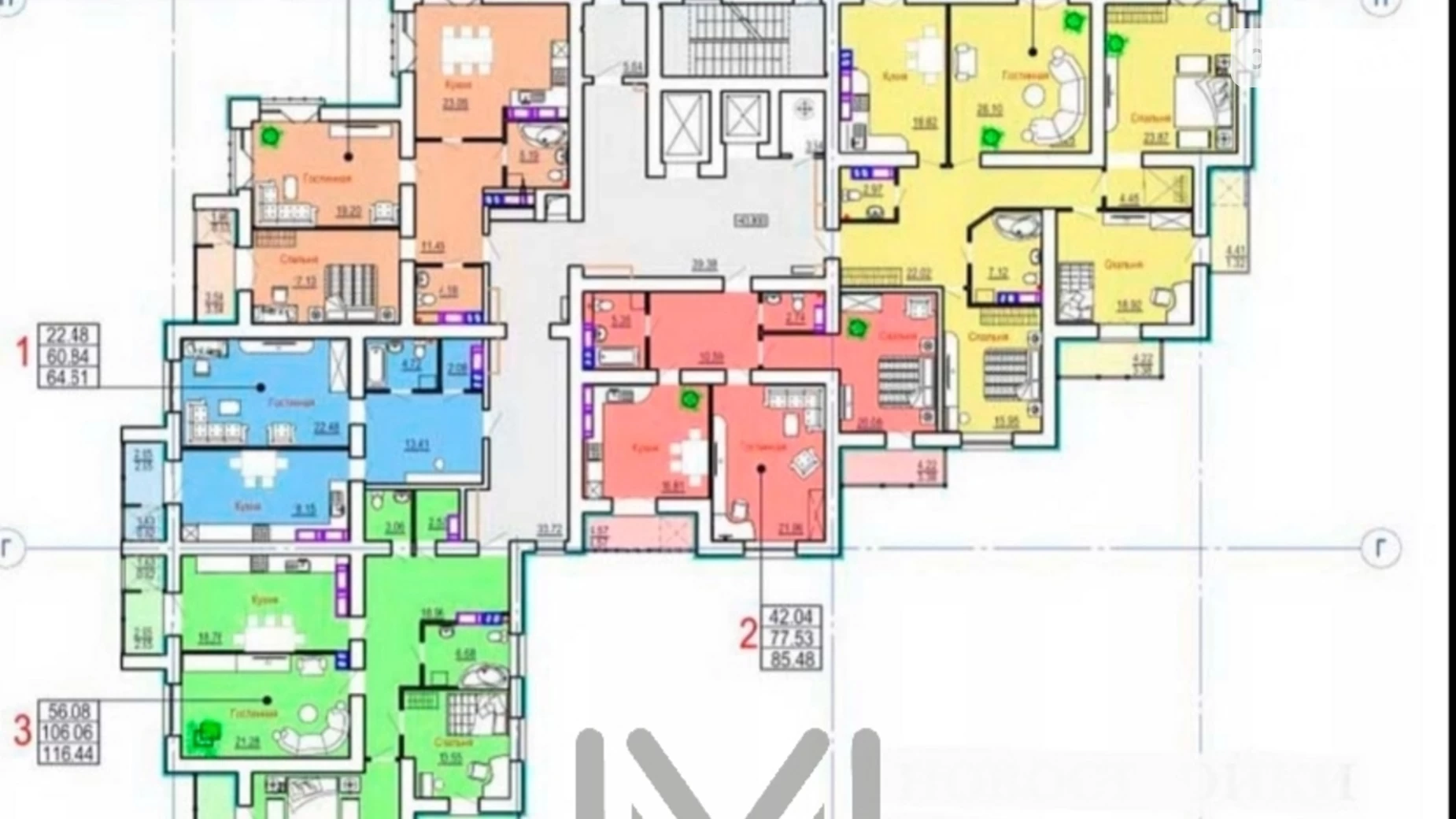 Продается 1-комнатная квартира 65 кв. м в Харькове, ул. Рымарская, 27