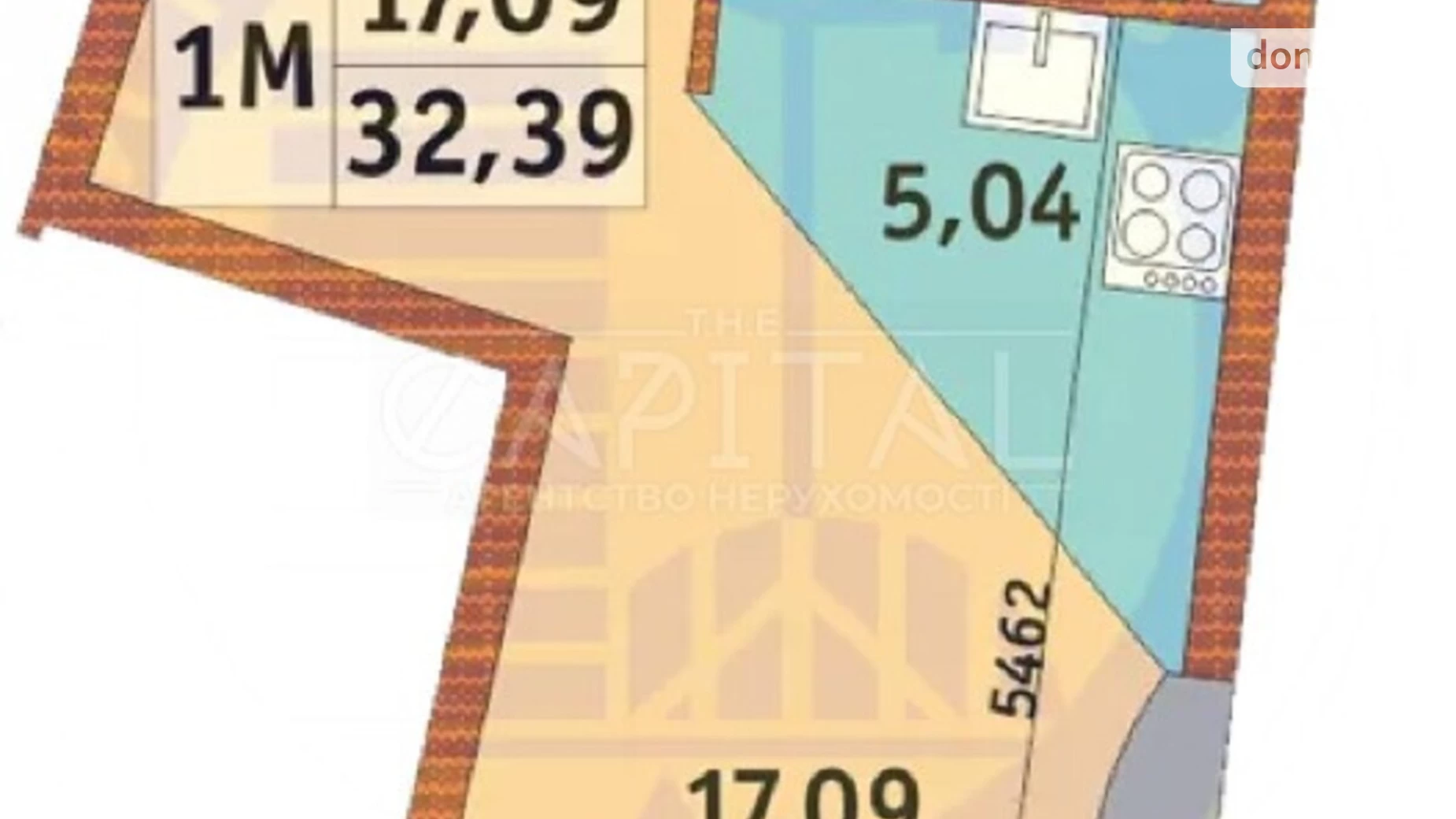 Продается 1-комнатная квартира 32 кв. м в Киеве, ул. Глубочицкая