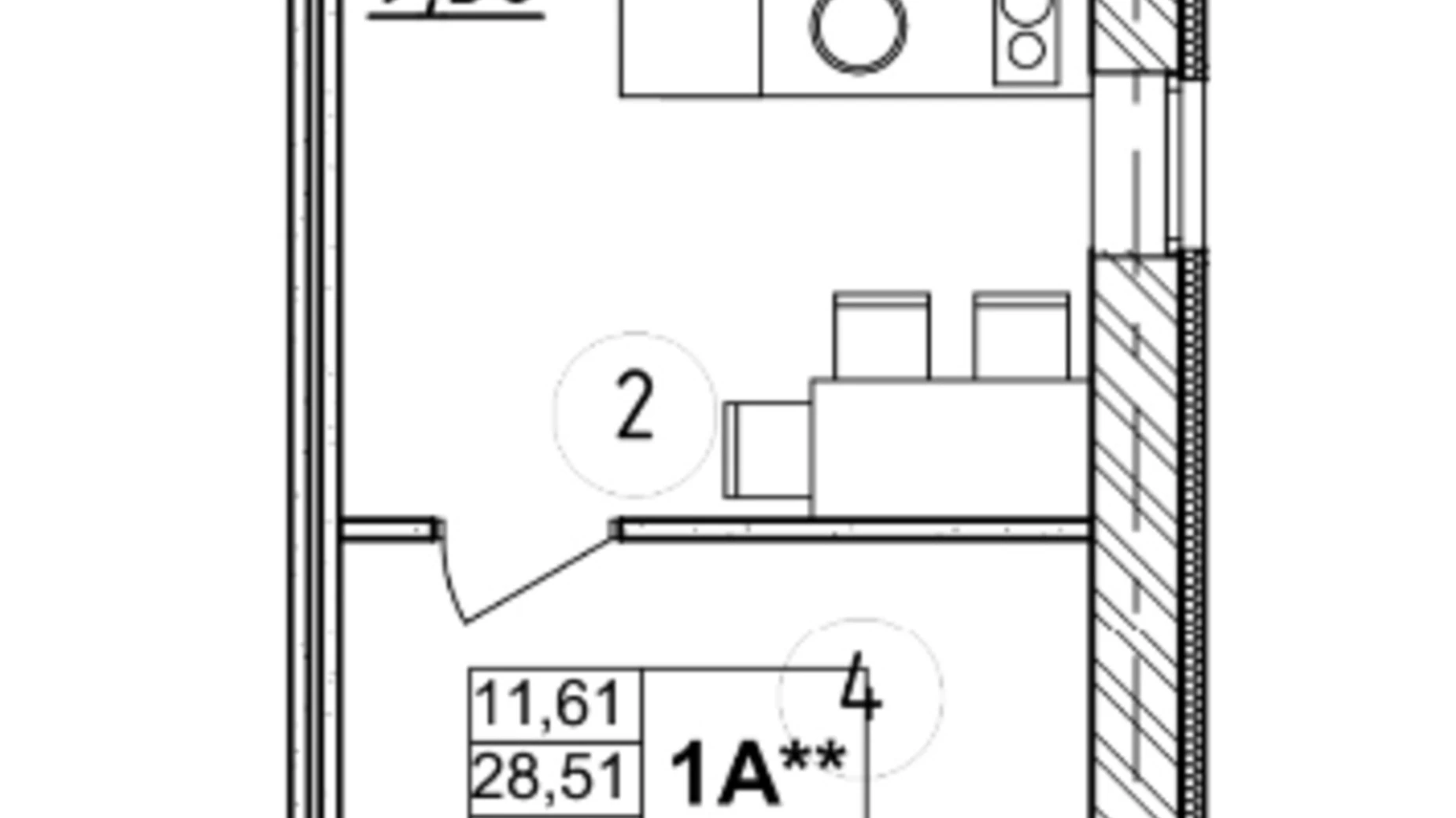 Продается 1-комнатная квартира 27 кв. м в Гостомеле, ул. Мирная