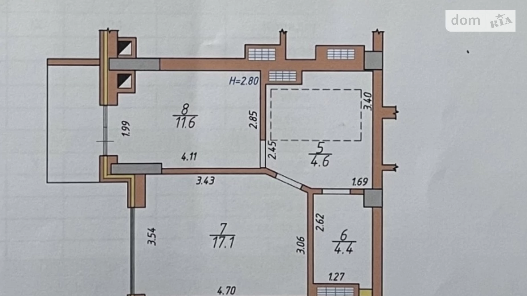 Продається 3-кімнатна квартира 86 кв. м у Чернівцях