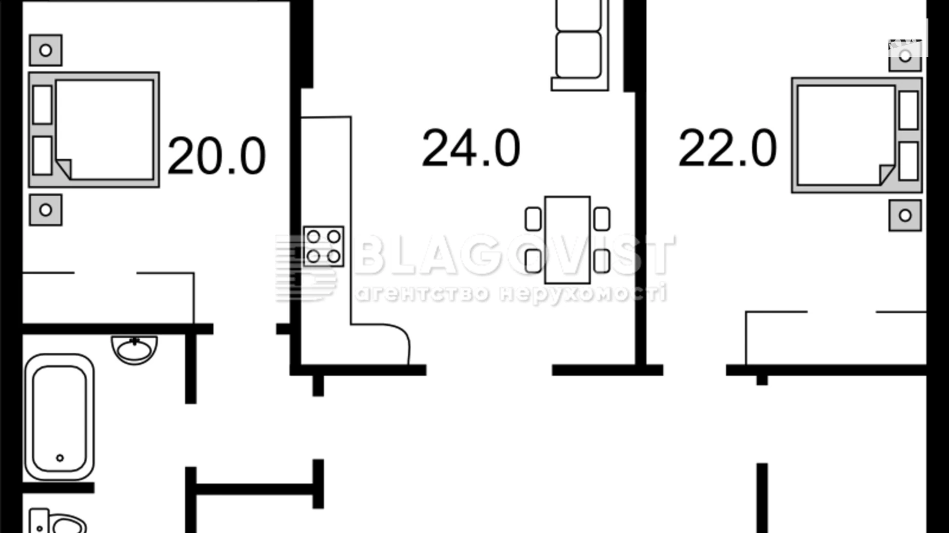 Продается 2-комнатная квартира 90 кв. м в Киеве, просп. Оболонский, 26