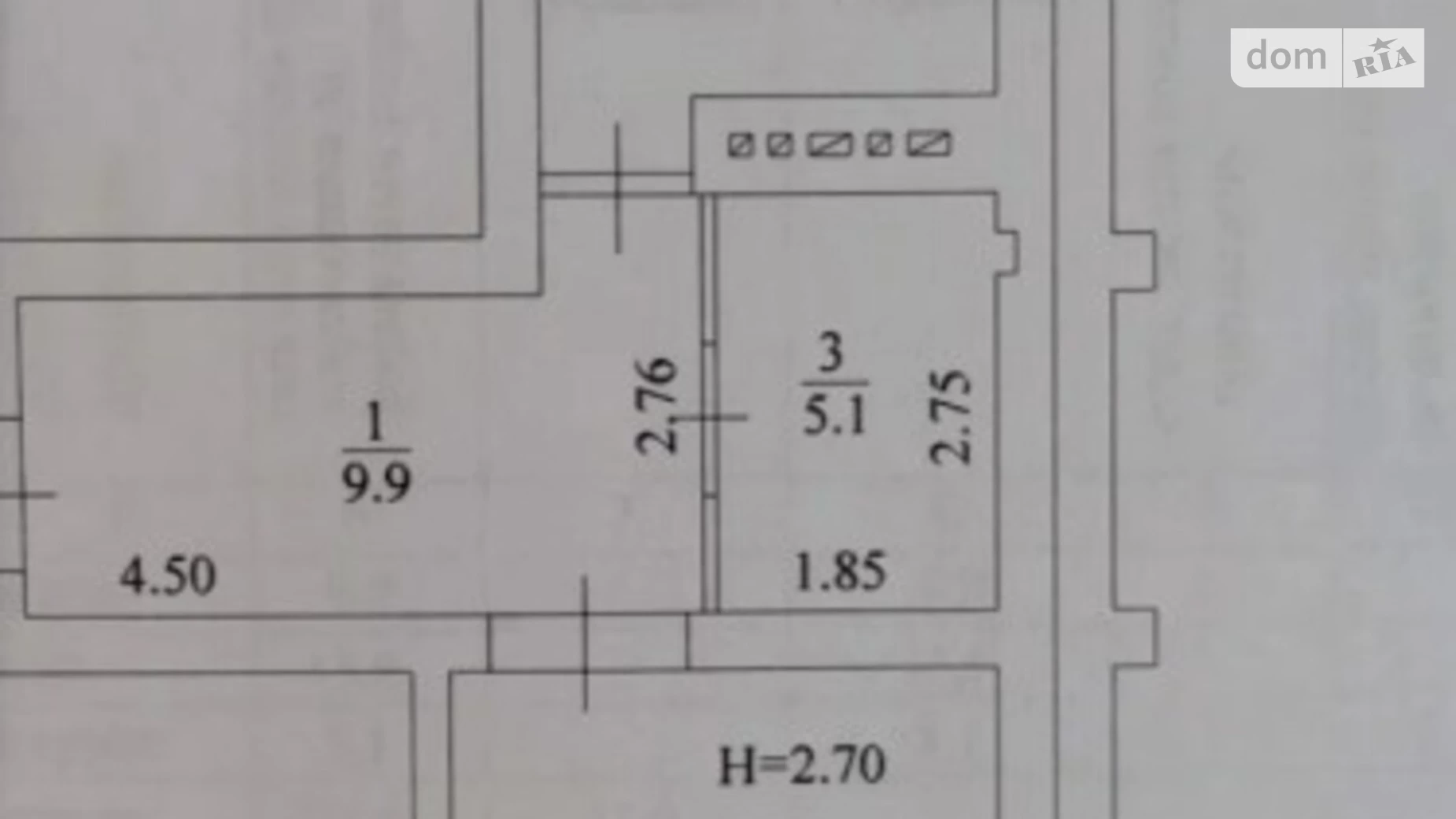 Продается 1-комнатная квартира 57 кв. м в Харькове, просп. Победы, 86