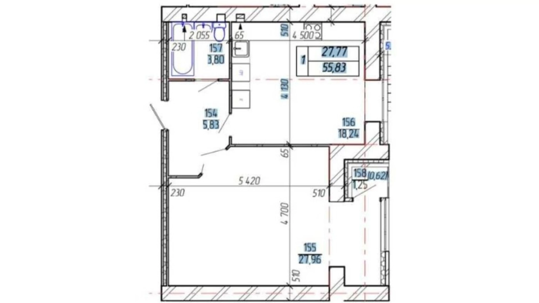 Продается 1-комнатная квартира 56 кв. м в Хмельницком, Старокостянтиновское шоссе - фото 3