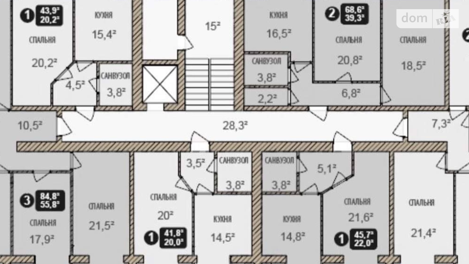 Продается 2-комнатная квартира 66 кв. м в Хмельницком, ул. Озерная, 14/1