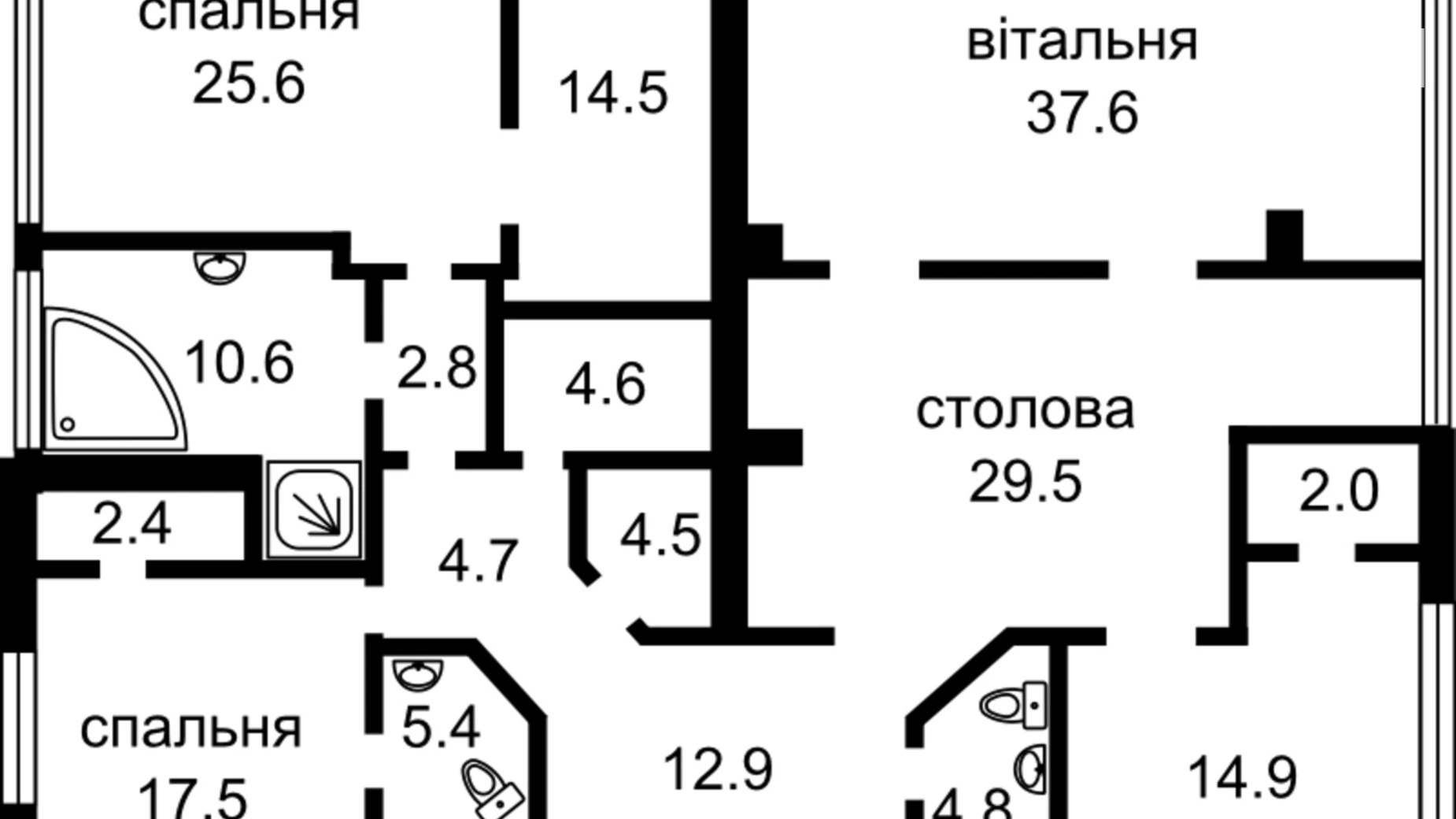 Продається 3-кімнатна квартира 200 кв. м у Києві, вул. Володимирська, 49А