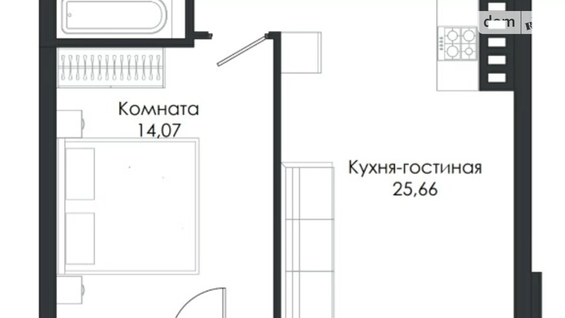 Продається 1-кімнатна квартира 50 кв. м у Крижанівка, Миколаївська дорога дор., 3 - фото 2