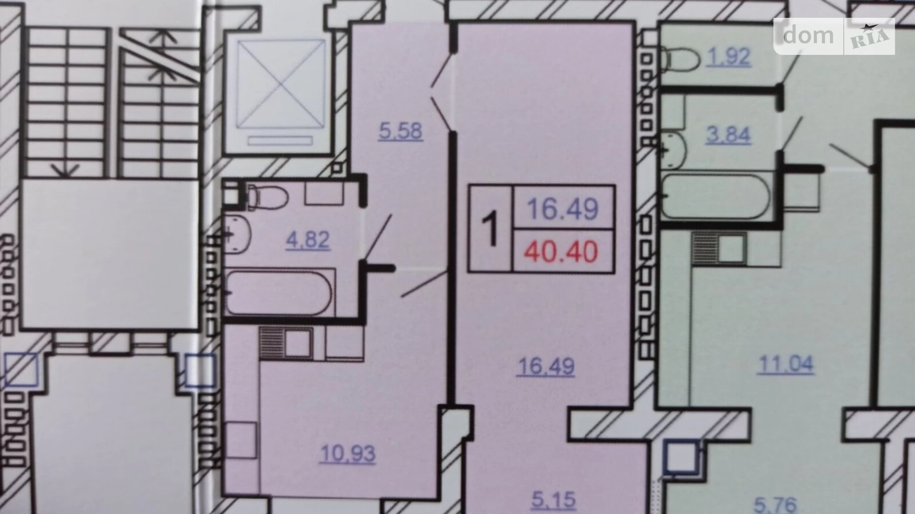 Продается 1-комнатная квартира 40.4 кв. м в Хмельницком, ул. Винницкая - фото 3