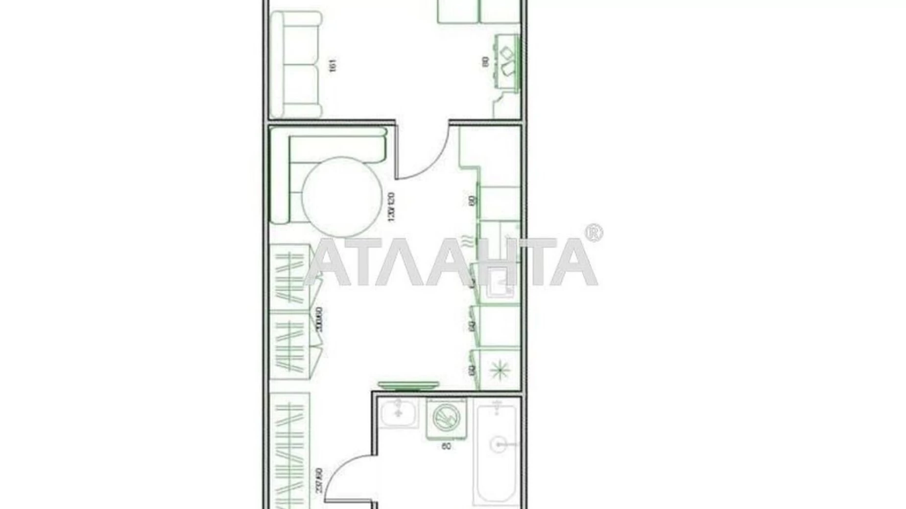 Продается 1-комнатная квартира 38 кв. м в Одессе, ул. Боровского Николая, 1/17 корпус 1 - фото 4