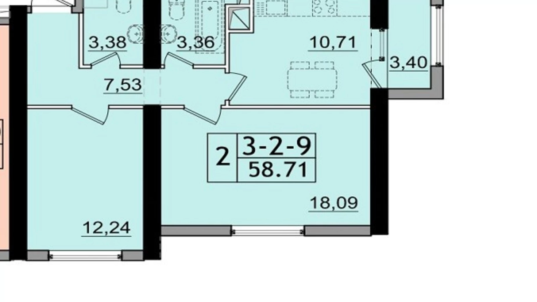 Продается 2-комнатная квартира 58 кв. м в Одессе, ул. Академика Сахарова, 3Д