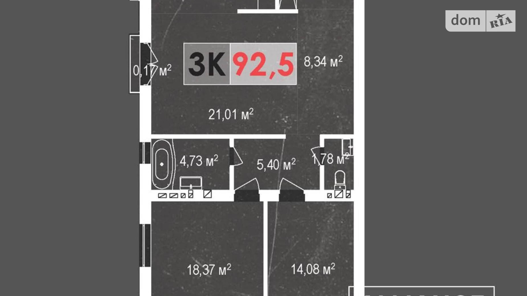 Продается 3-комнатная квартира 92.5 кв. м в Ивано-Франковске, ул. Крайковского, 5 - фото 2