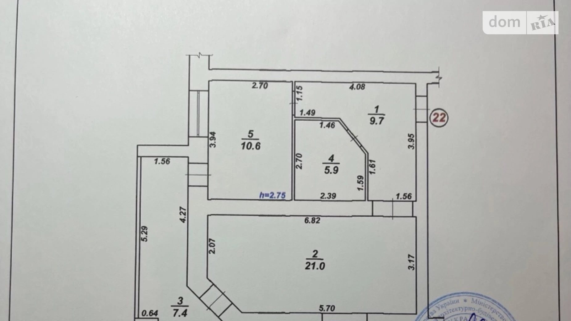 Продается 1-комнатная квартира 55 кв. м в Хмельницком, ул. Водопроводная