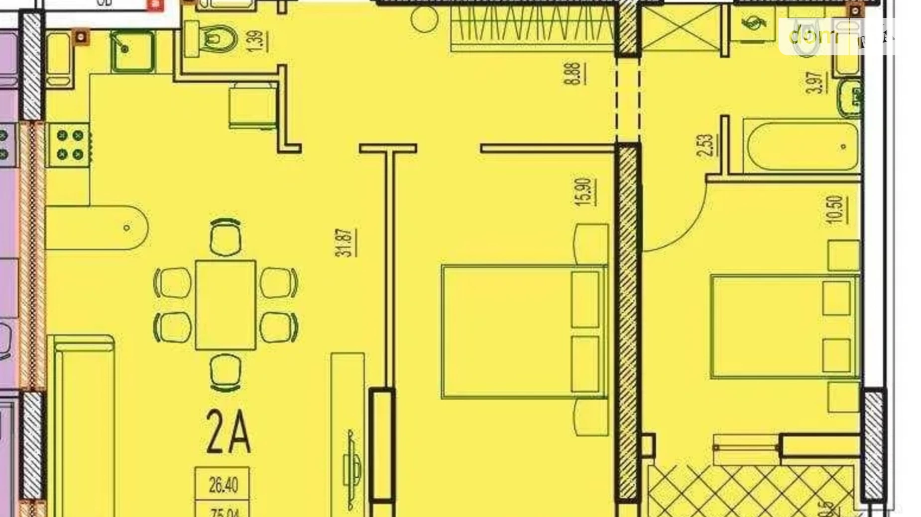 Продается 2-комнатная квартира 77.37 кв. м в Одессе, Фонтанская дор., 6А