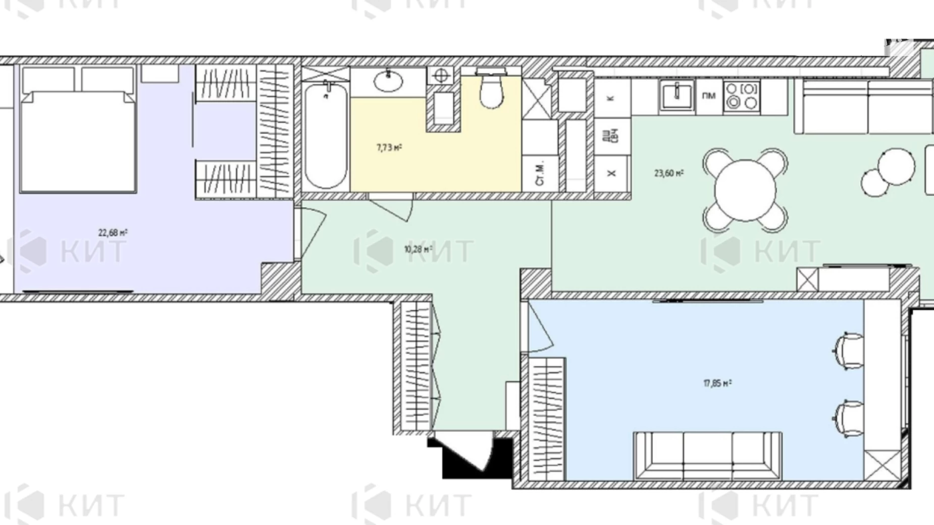 Продается 2-комнатная квартира 79 кв. м в Харькове, ул. Динамовская, 5