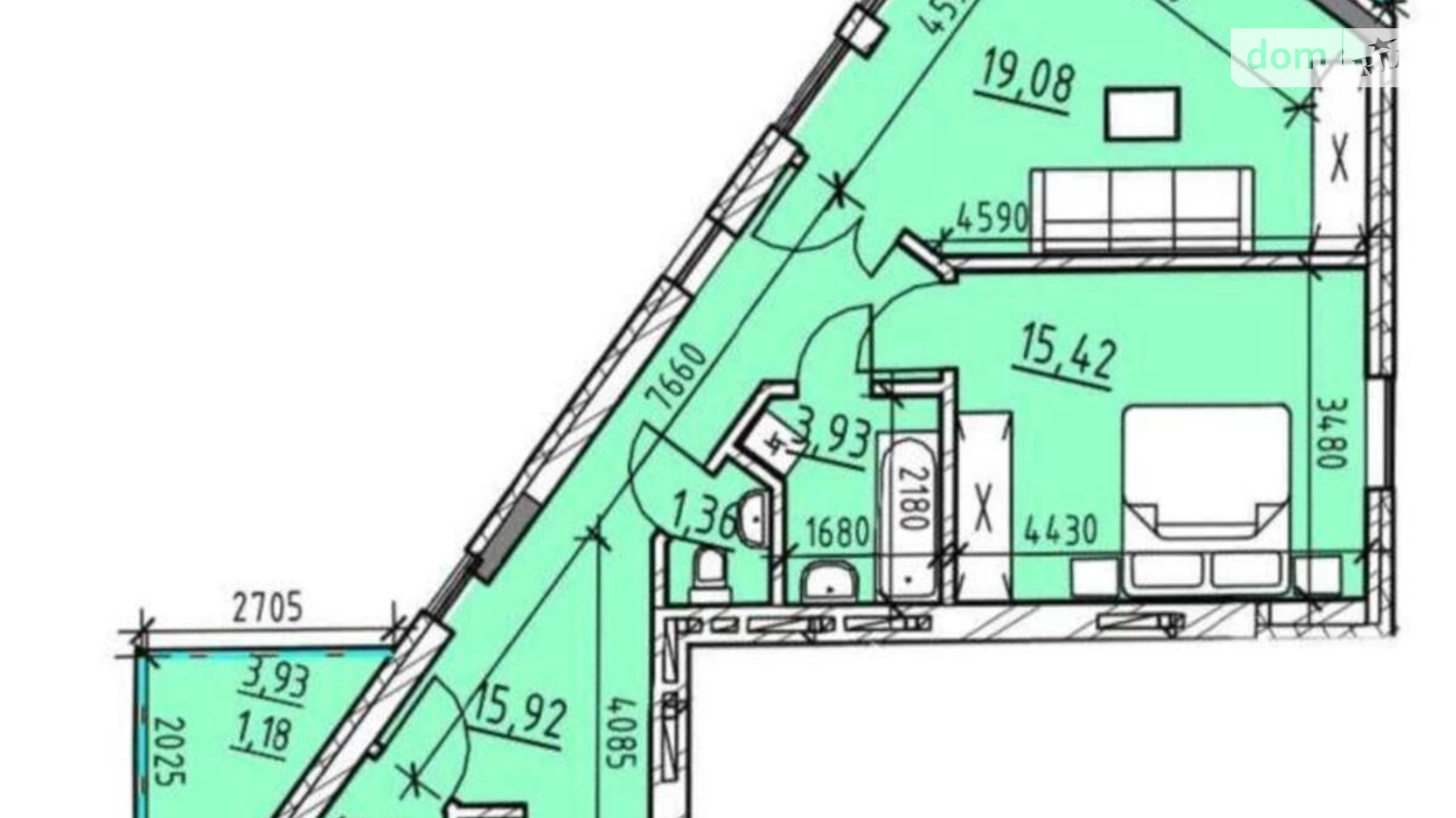 Продается 2-комнатная квартира 70 кв. м в Львове - фото 2