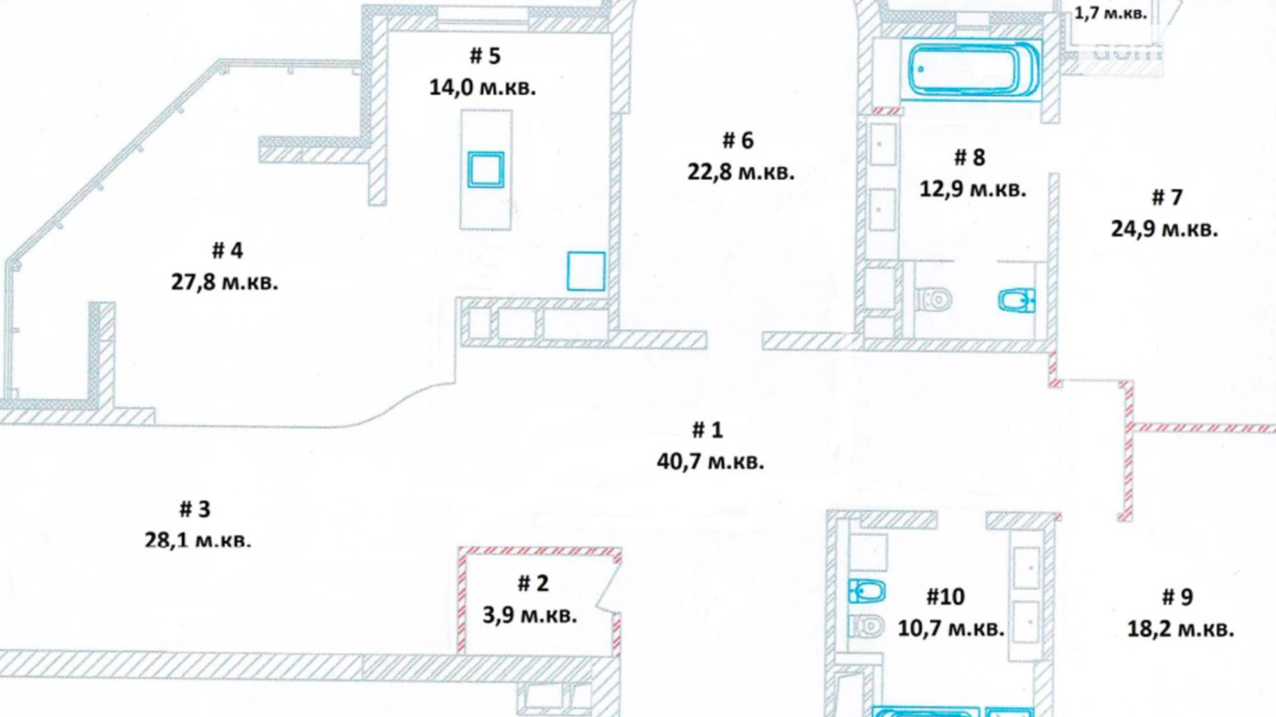 Продається 3-кімнатна квартира 205.7 кв. м у Києві, бул. Тараса Шевченка, 27Б - фото 3