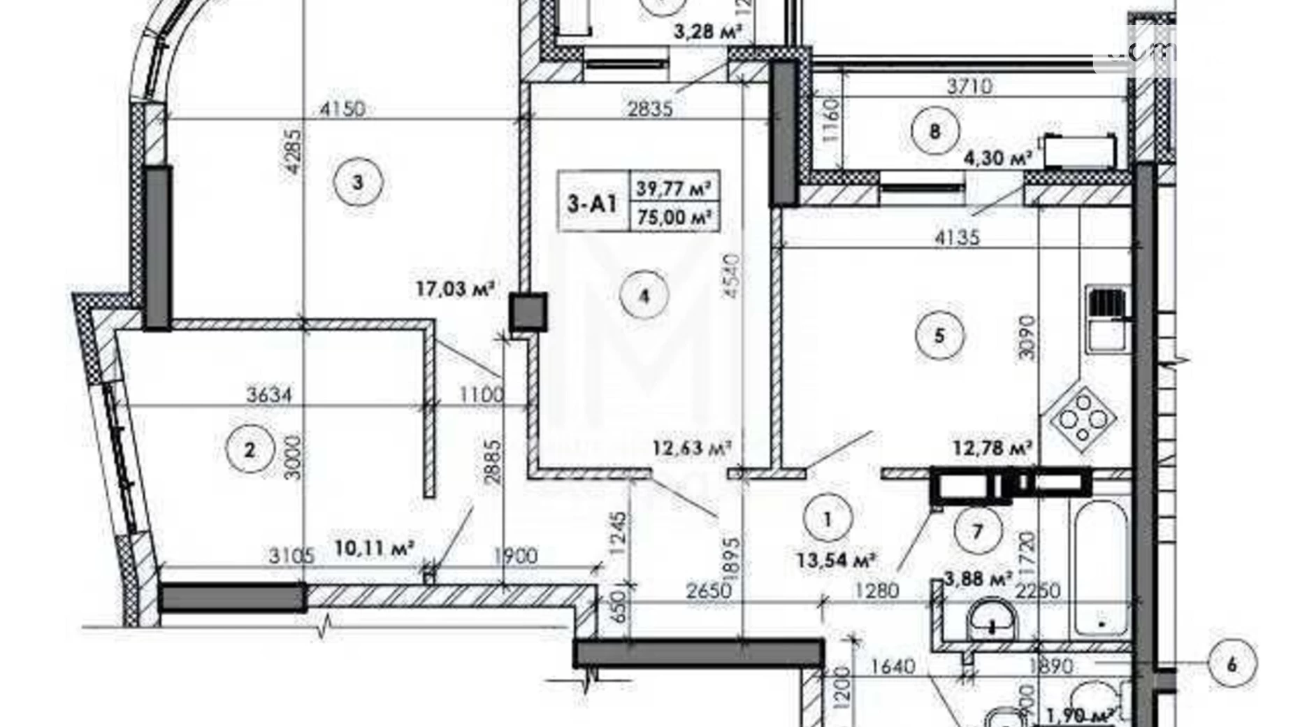 Продается 3-комнатная квартира 75 кв. м в Киеве, ул. Жулянская, 8 - фото 4