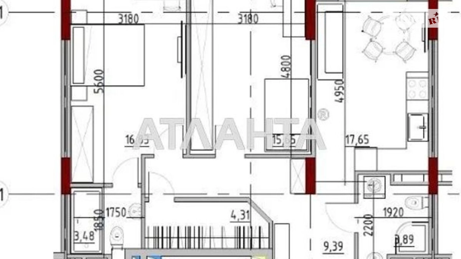 Продается 2-комнатная квартира 72 кв. м в Одессе, ул. Дмитрия Донского