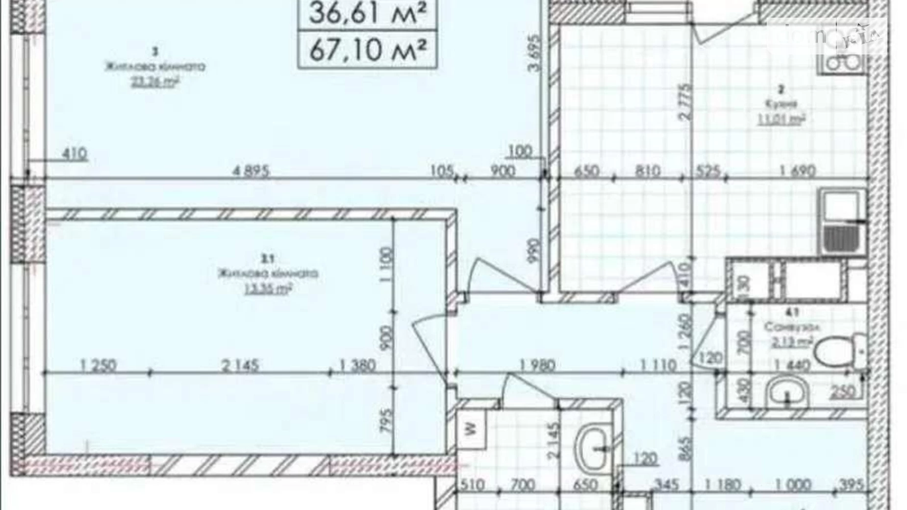 Продается 2-комнатная квартира 67 кв. м в Киеве, ул. Бережанская, 15 - фото 2