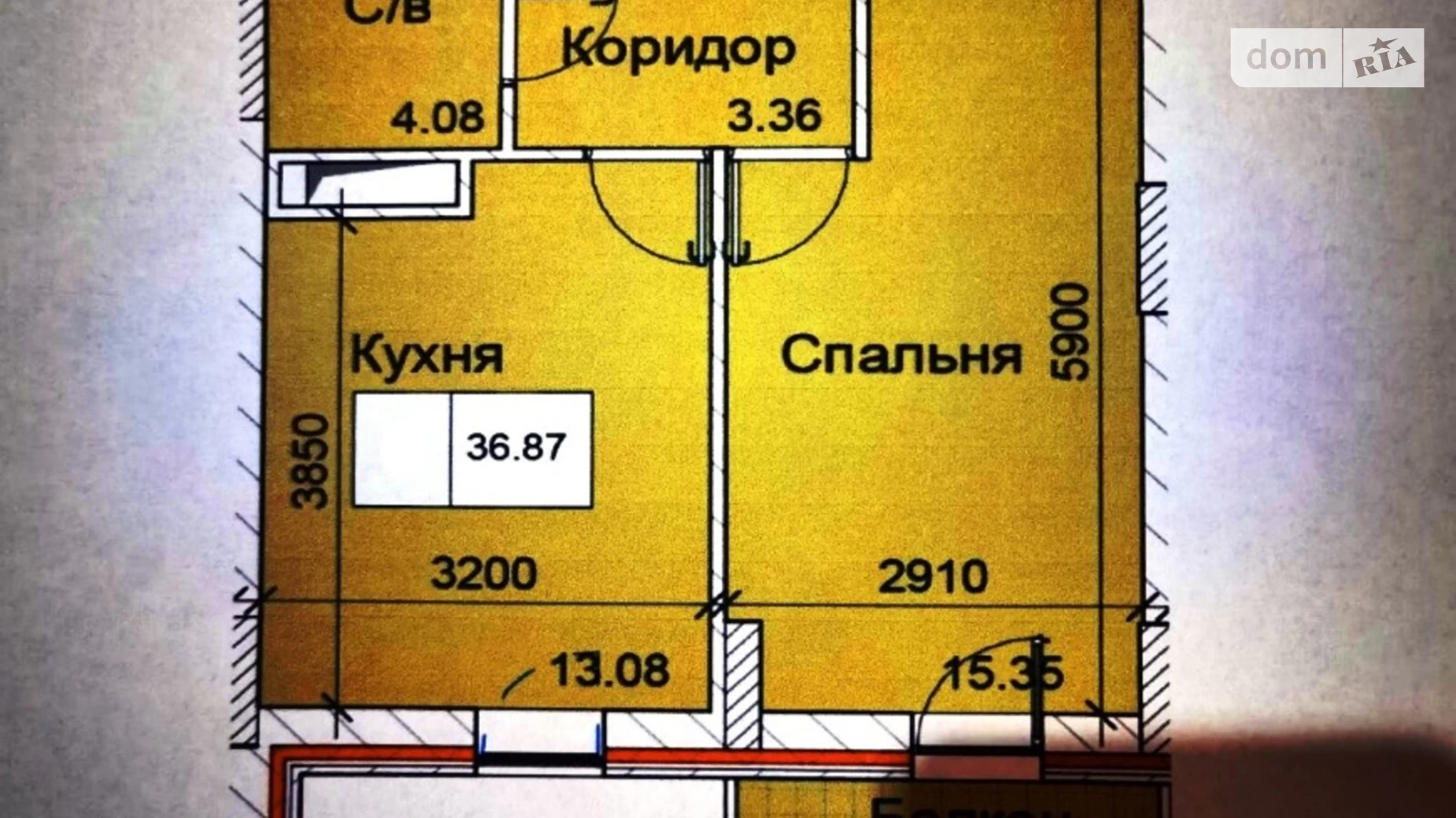 Продается 1-комнатная квартира 38.2 кв. м в Одессе, ул. Академика Сахарова - фото 3