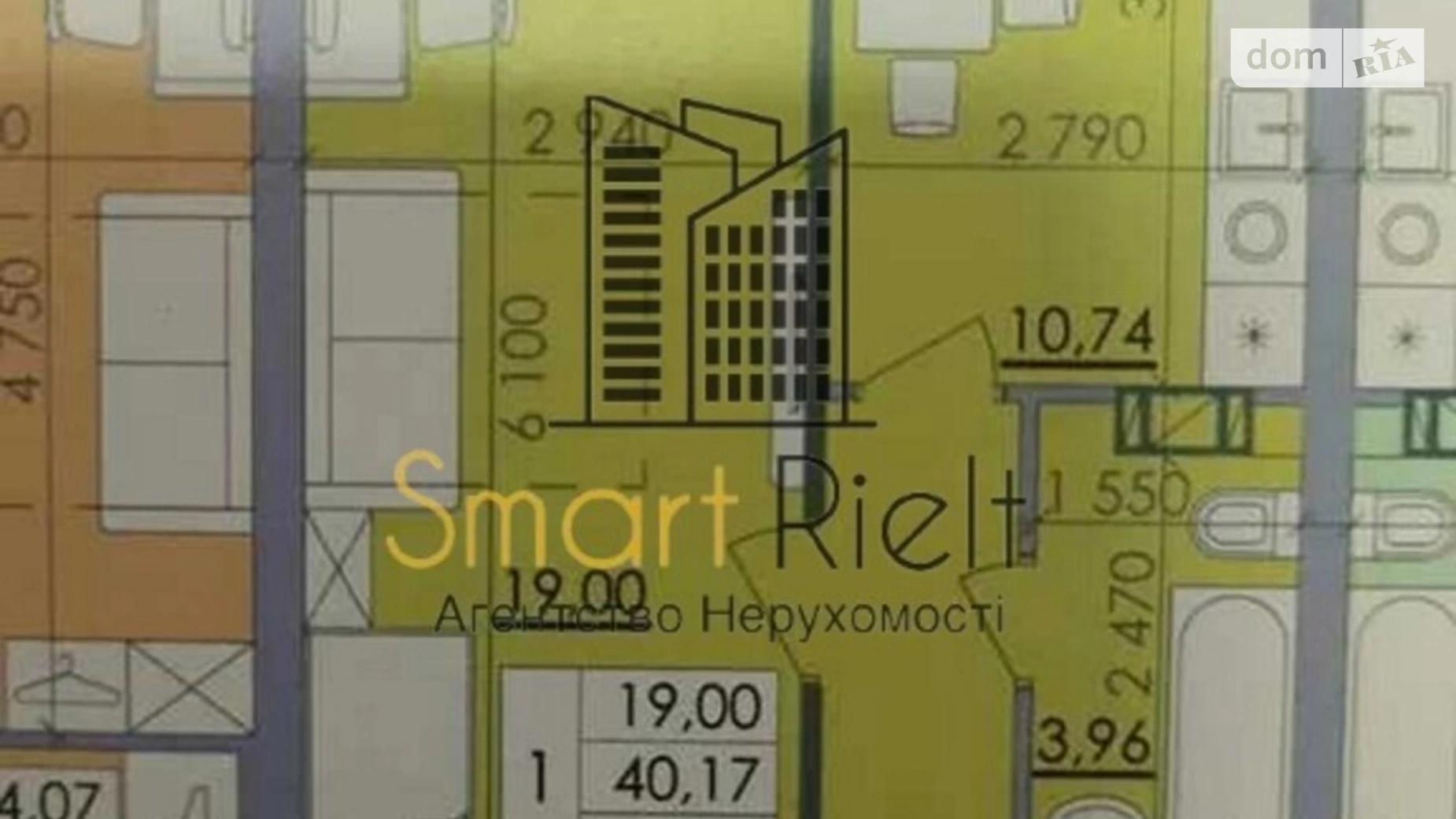 Продается 1-комнатная квартира 44.82 кв. м в Полтаве, ул. Башкирцевой Марии