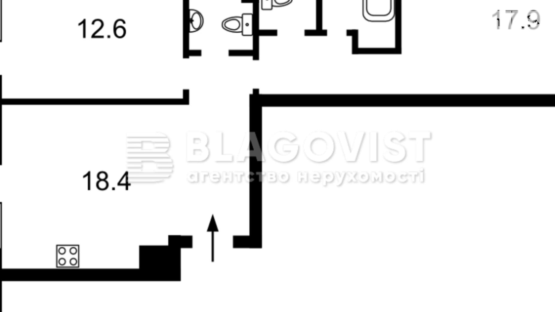 Продается 3-комнатная квартира 72 кв. м в Киеве, ул. Набережно-Рыбальская, 3